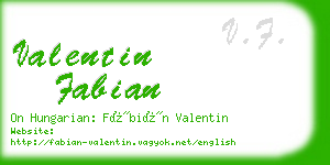valentin fabian business card